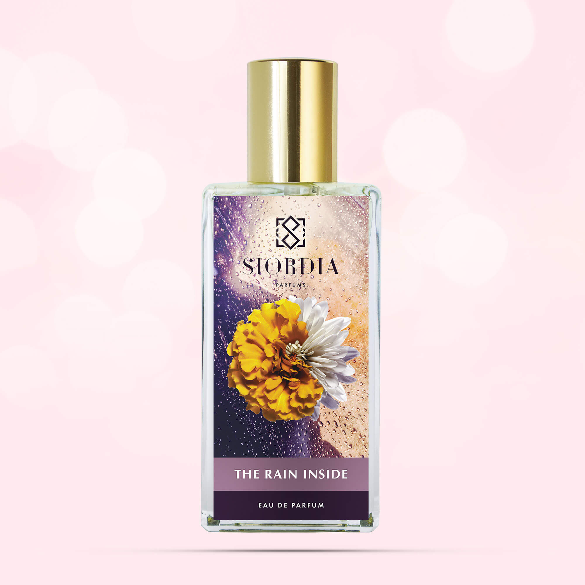 Флакон парфюма Дождь внутри от Siordia Parfums, осенний аромат с хризантемами, бархатцами и пачули